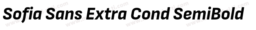 Sofia Sans Extra Cond SemiBold字体转换